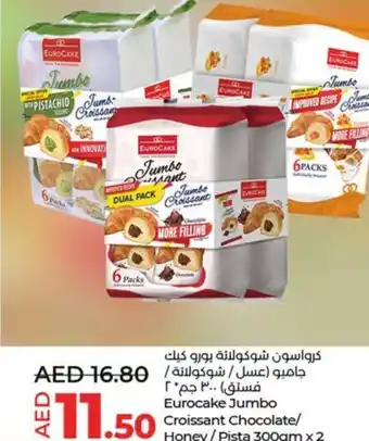 LuLu Express Eurocake Jumbo Croissant Chocolate Honey Pista 300gm x 2 offer