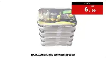 M Citymart NAJM ALUMINIUM FOIL CONTAINERS 5PCS SET 1 PACK offer