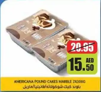 Choithrams AMERICANA POUND CAKES MARBLE 2X300G offer