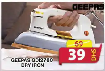 Grand Hyper Market GEEPAS GDI2780 DRY IRON offer