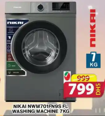 Grand Hyper Market NIKAI NWM701FN9S FL WASHING MACHINE 7KG offer
