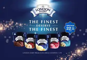 Choithrams LONDON DAIRY PREMIUM ICE CREAM ASSORTED 1 LTR offer