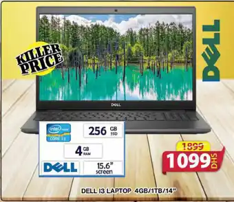 Grand Hyper Market DELL 13 LAPTOP 4GB/1TB/14" offer