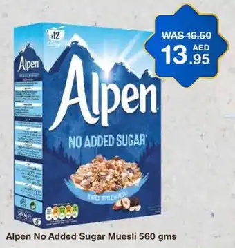 Choithrams Alpen No Added Sugar Muesli 560 gms offer