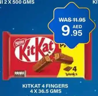 Choithrams KITKAT 4 FINGERS 4 X 36.5GMS offer