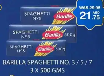 BARILLA SPAGHETTI NO. 3/5/7 3 x 500gms