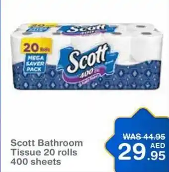 Choithrams Scott Bathroom Tissue 20 rolls 400 sheets offer