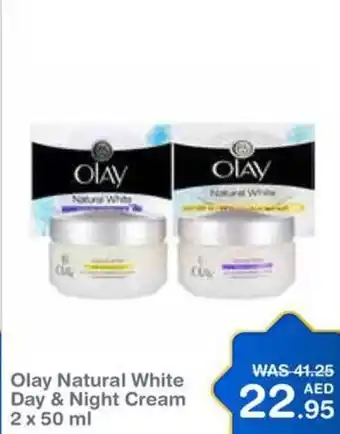 Choithrams Olay Natural White Day & Night Cream 2 x 50ml offer