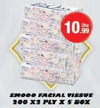 Emirates Co-op EMOOD FACIAL TISSUE 200 X2 PLY X 5 BOX offer