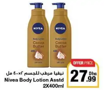 Emirates Co-op Nivea Body Lotion Asstd 2X400ml offer
