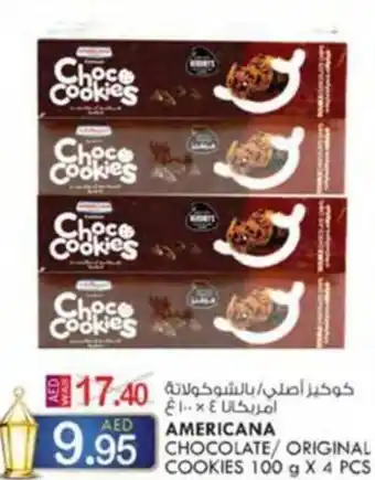 KM Trading AMERICANA CHOCOLATE/ORIGINAL COOKIES 100 g X 4 PCS offer