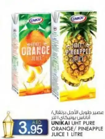 KM Trading UNIKAI UHT PURE ORANGE/PINEAPPLE JUICE 1 LITRE offer
