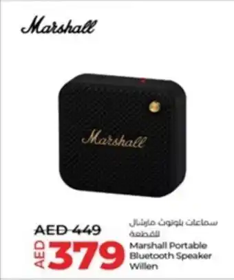 Lulu Hypermarket Marshall Portable Bluetooth Speaker Willen offer