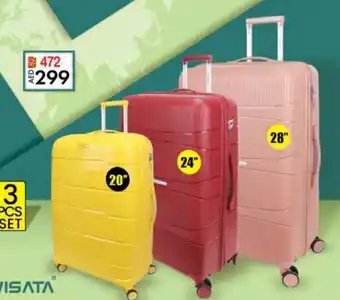 KM Trading WISATA PP HARD TROLLEY 3 PCS SET offer