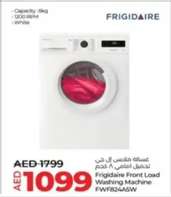 Lulu Hypermarket Frigidaire Front Load Washing Machine FWF824ASW offer