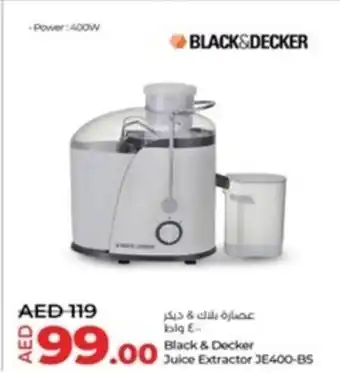 Lulu Hypermarket Black & Decker Juice Extractor JE400-B5 offer