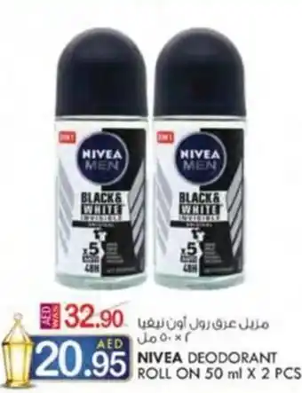 KM Trading NIVEA DEODORANT ROLL ON 50 ml X 2 PCS offer