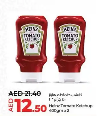Lulu Hypermarket Heinz Tomato Ketchup 400gm x 2 offer