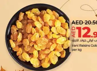 Lulu Hypermarket Irani Raisins Golden per kg offer