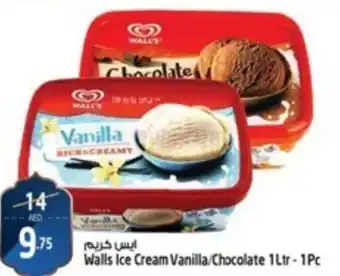 Safari Hypermarket Walls Ice Cream Vanilla/Chocolate 1Ltr - 1Pc offer