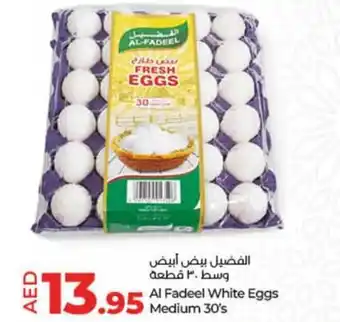 Lulu Hypermarket Al Fadeel White Eggs Medium 30's offer