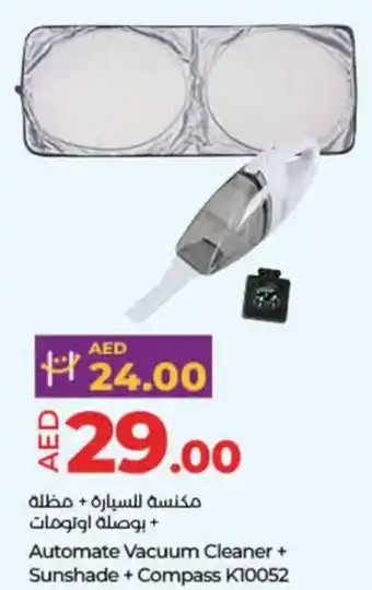 Lulu Hypermarket Automate Vacuum Cleaner + Sunshade + Compass K10052 offer
