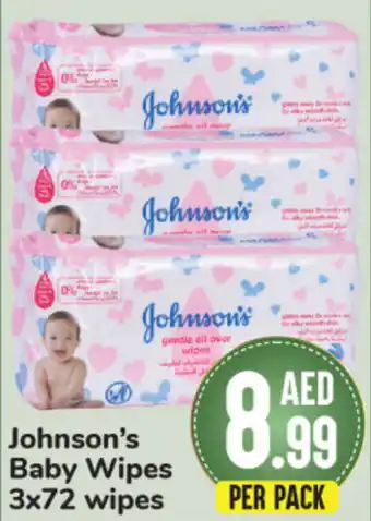 Day To Day Johnsons Baby Wipes 3x72 wipes PER PACK offer