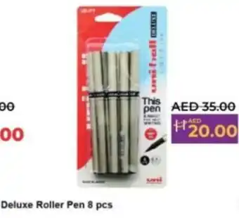 Lulu Hypermarket Deluxe Roller Pen 8 pcs offer