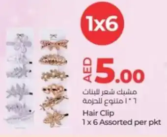 Lulu Hypermarket Hair Clip 1 x 6 Assorted per pkt offer