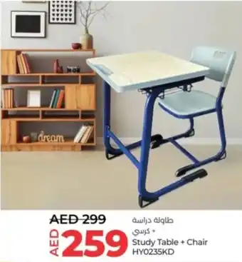 Lulu Hypermarket Study Table + Chair HY0235KD offer