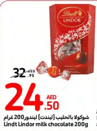 Carrefour Lindt Lindor milk chocolate 200g offer