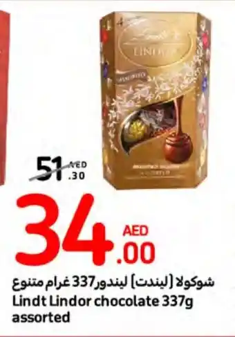 Carrefour Lindt Lindor chocolate 337g assorted offer