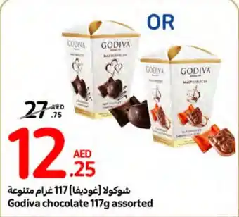 Carrefour Godiva chocolate 117g assorted offer