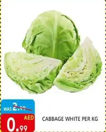 United Hypermarket CABBAGE WHITE PER KG offer