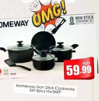 Amber Homeway Non Stick Cookware Set 8pcs Hw3689 offer