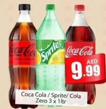 Amber Coca Cola Sprite Cola Zero 3 x 1ltr offer