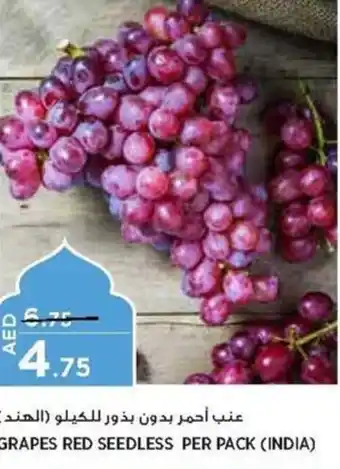 Aswaaq GRAPES WHITE SEEDLESS PER PACK (INDIA) GRAPES RED SEEDLESS PER PACK offer