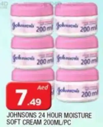 Al Madina JOHNSONS 24 HOUR MOISTURE SOFT CREAM 200ML PC offer