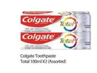 Nesto Colgate Toothpaste Total 100ml X2 Assorted offer