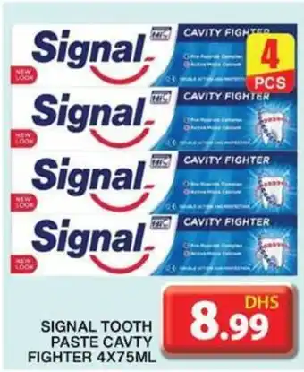 Grand Hyper Market SIGNAL TOOTH PASTE CAVTY FIGHTER 4 x 75mL offer