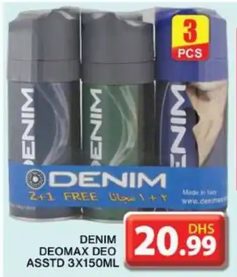 Grand Hyper Market DENIM DEOMAX DEO ASSTD 3 x 150mL offer