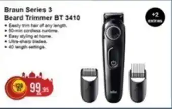 Safari Hypermarket Braun Series 3 Beard Trimmer BT 3410 offer