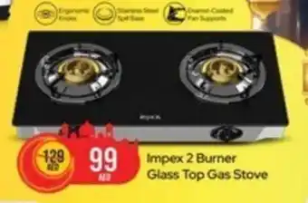 Safari Hypermarket Impex 2 Burner Glass Top Gas Stove offer