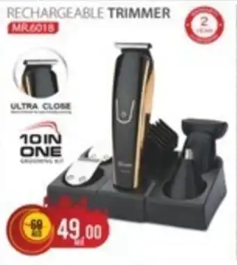 Safari Hypermarket RECHARGEABLE TRIMMER offer