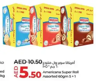 LuLu Express Americana Super Roll Assorted 60gm 5+1 offer