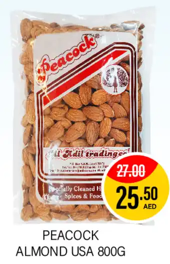 Al Adil PEACOCK ALMOND 800G offer