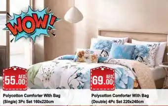 Almaya supermarket Polycotton Comforter With Bag (Single) 3Pc Set 160x220cm offer