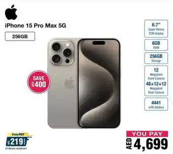Jumbo iPhone 15 Pro Max 5G 256GB offer