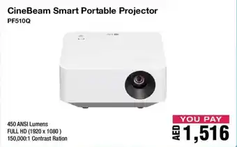 Jumbo CineBeam Smart Portable Projector PF510Q offer