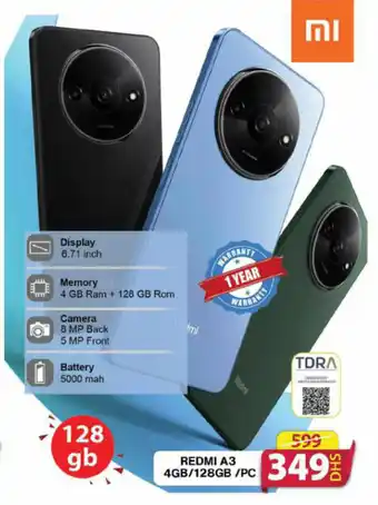 Grand Hyper Market REDMI A3 4GB/128GB/PC offer